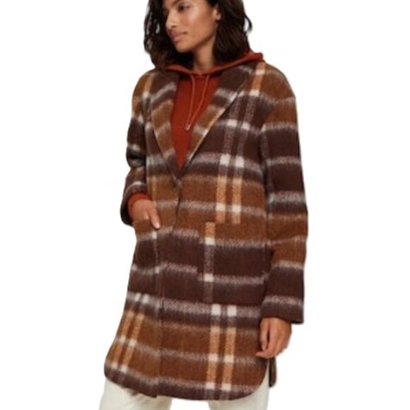 EDC (Esprit) Recycled Plaid Wool Jacket - Medium NWT - Picture 1 of 11